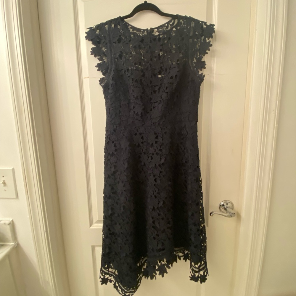 Eliza J asymmetrical lace dress